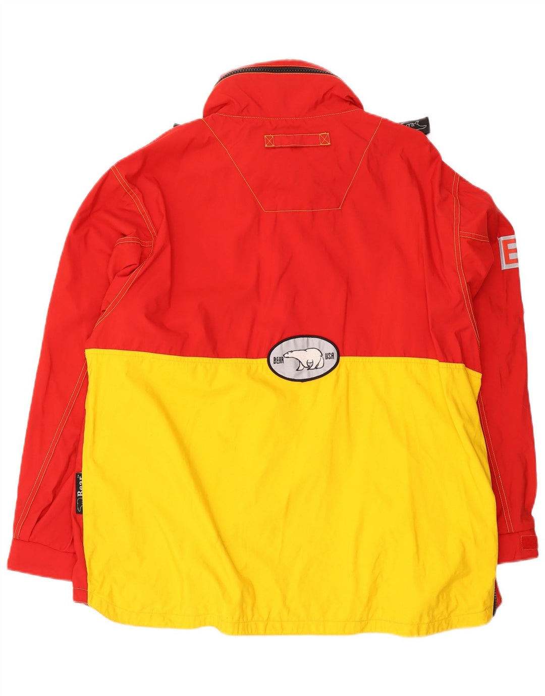 Bear Herren-Regenjacke mit Grafik-Pullover, Gr. 40, Größe L, Rot, Colourblock-Nylon