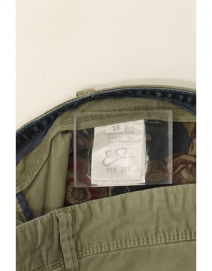 Yes Zee Herren Cargoshorts W33 Medium Khaki Baumwolle