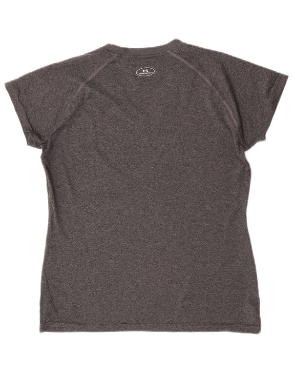 Under Armour Damen Heat Gear T-Shirt Top UK 10 Small Grau