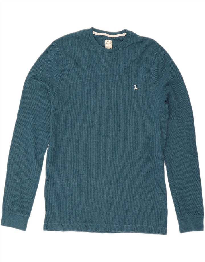 Jack Wills Herren-Oberteil, langärmelig, klein, aus blauer Baumwolle