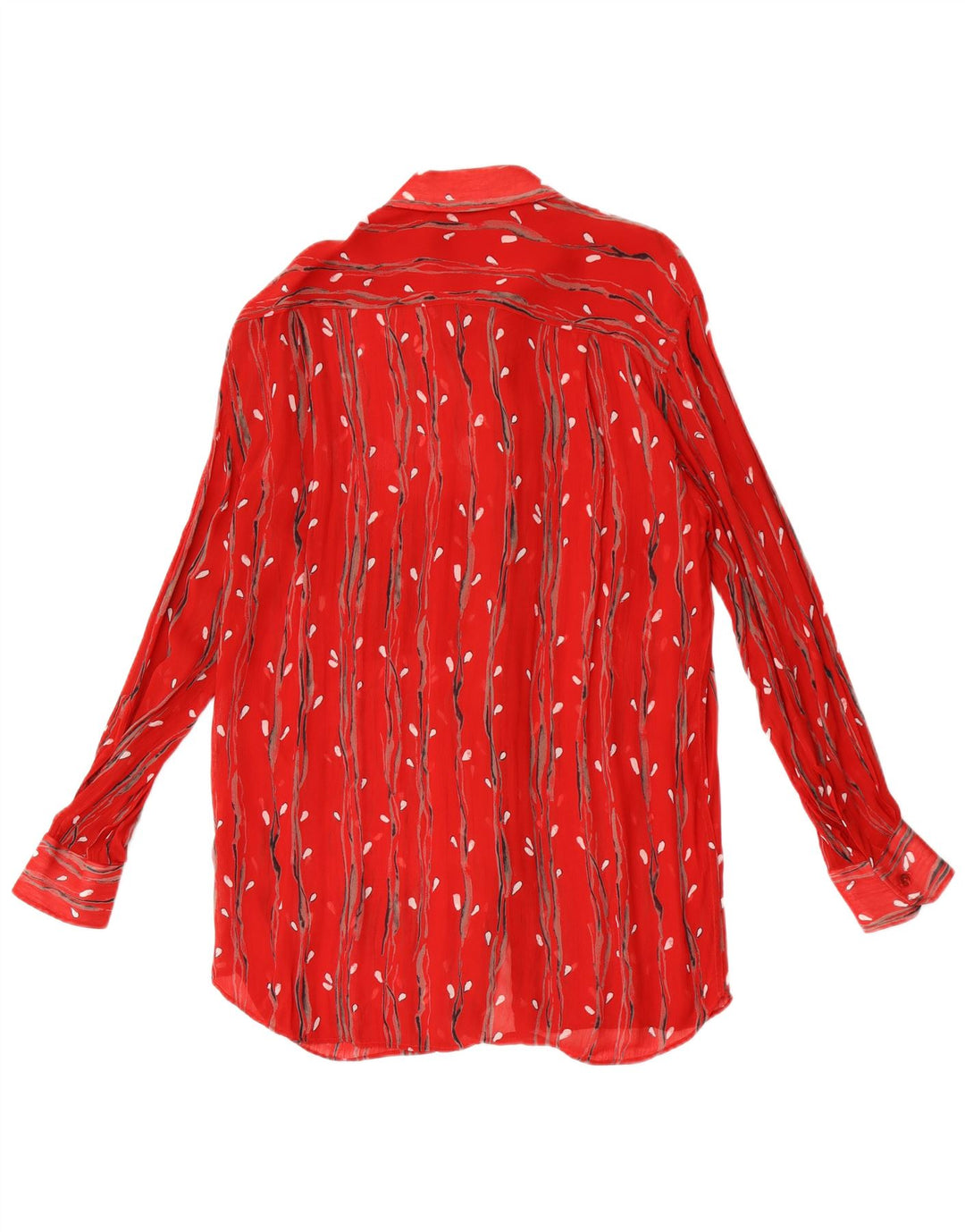Vintage Herren Hemd mit abstraktem Muster, klein, rot