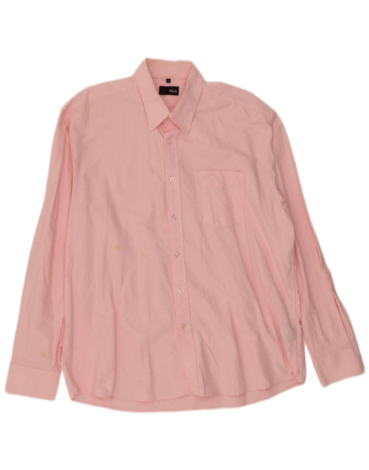 Fila Herrenhemd XL Rosa Baumwolle