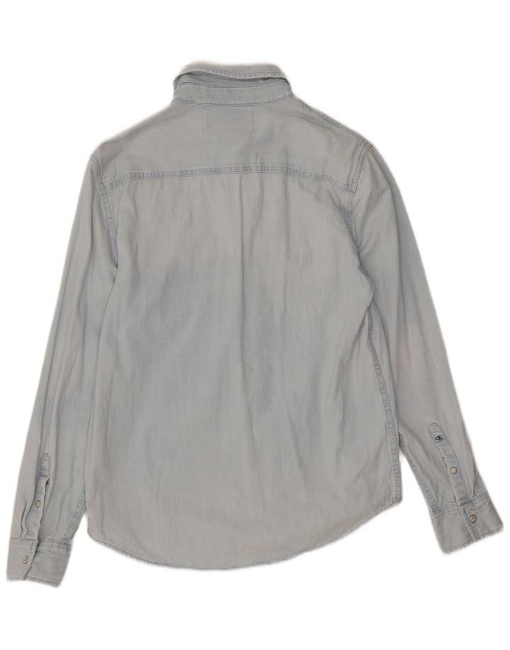 Calvin Klein Jeans Herren Jeanshemd Klein Blau