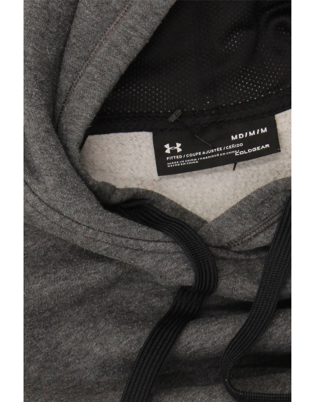 UNDER ARMOUR Mens Hoodie Jumper Medium Grey Cotton