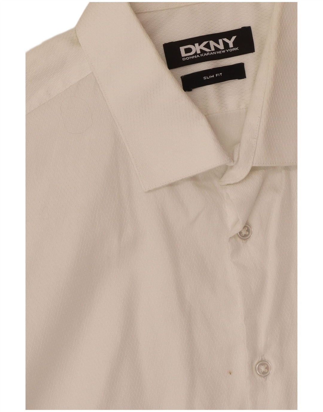 Dkny Herren-Slim-Fit-Hemd aus mittelweißer Baumwolle