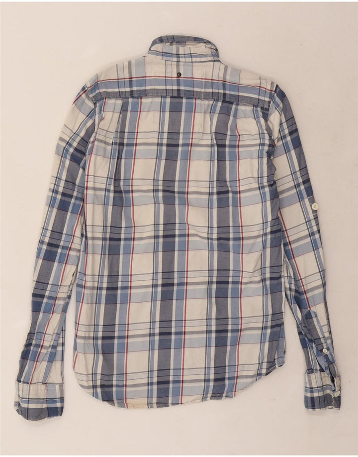 Superdry Herren Flanellhemd Mittelblau kariert
