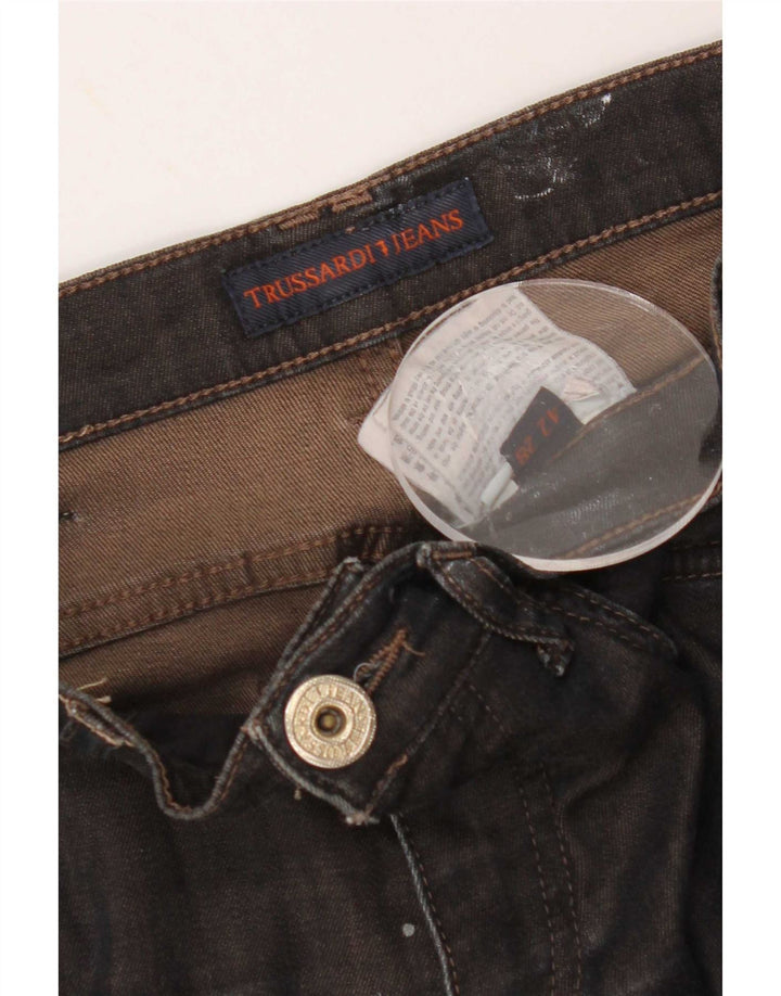 Trussardi Damen Straight Jeans W28 L28 Schwarz