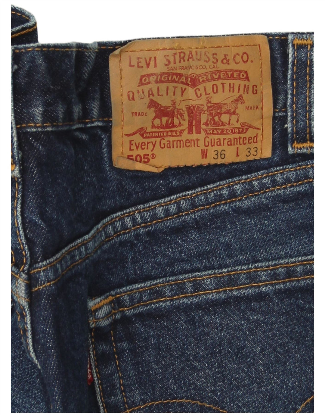 Levi's Herren 505 Straight Jeans W36 L33 Blau