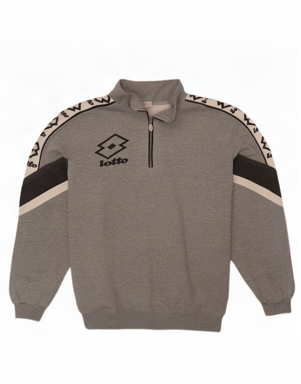 Lotto Herren-Sweatshirt mit Grafik, UK 40/42, Größe L, Grau, Farbblock