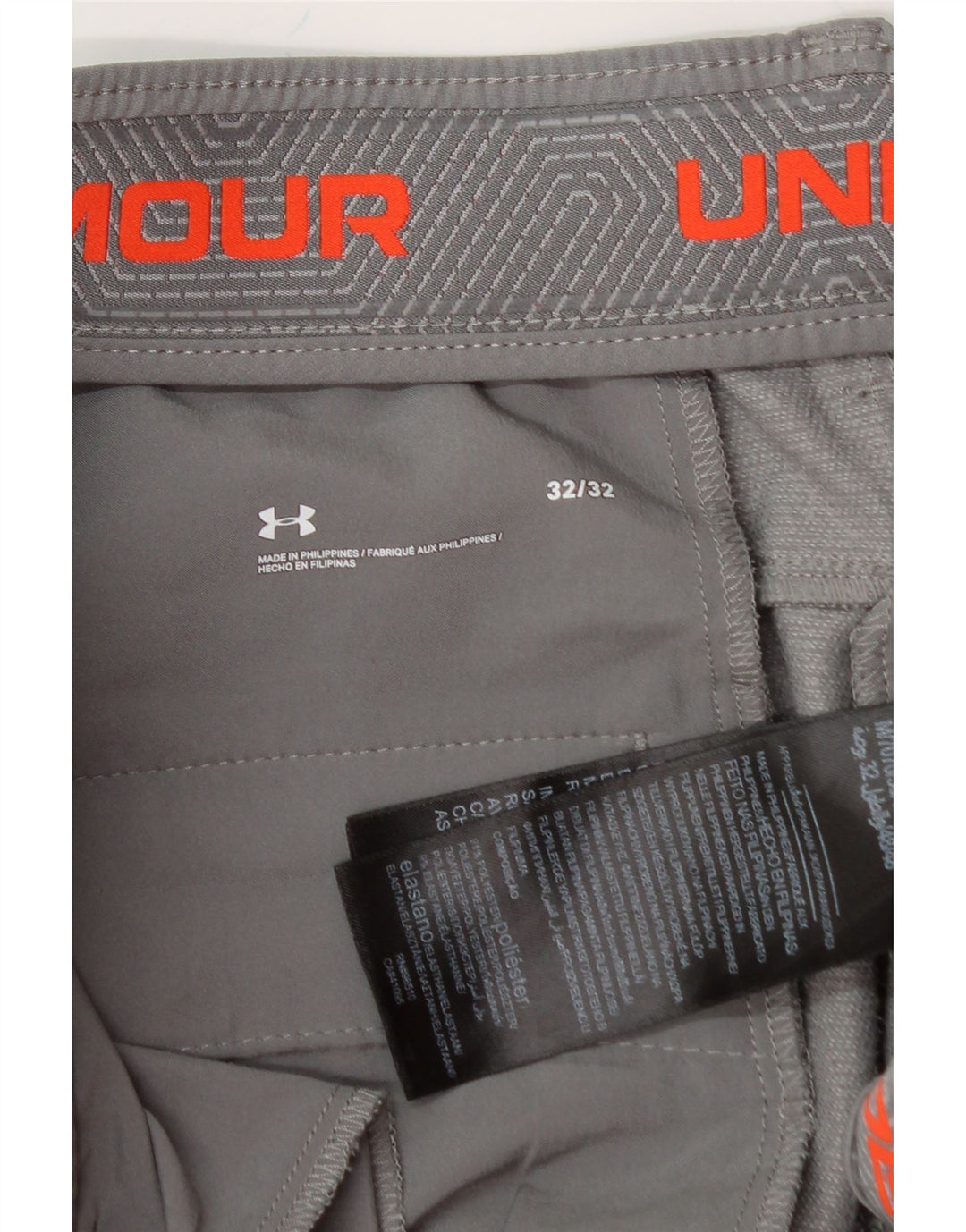 UNDER ARMOUR Mens Slim Chino Trousers W32 L27 Grey Polyester Vintage Under Armour and Second-Hand Under Armour from Messina Hembry 