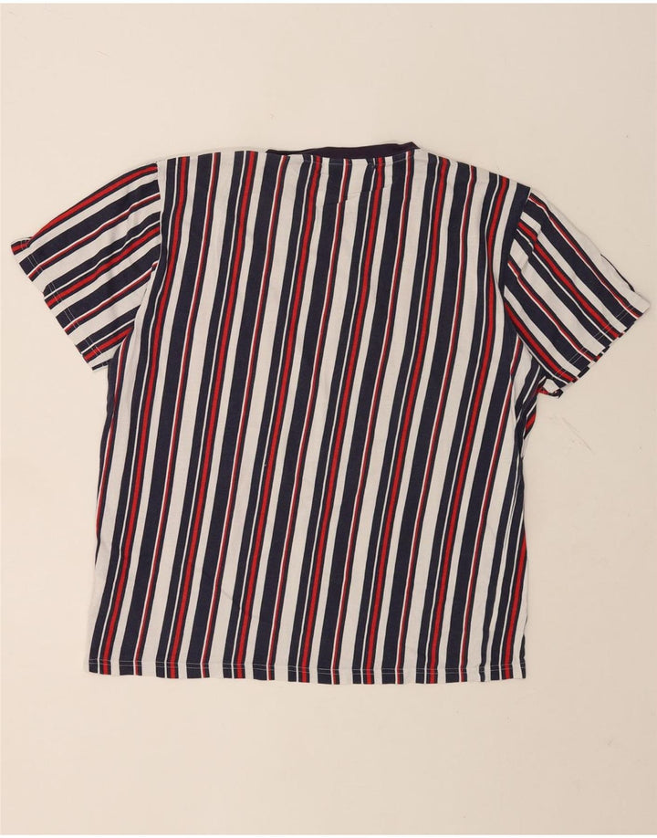 FILA Herren T-Shirt Top Medium Mehrfarbig gestreift aus Baumwolle