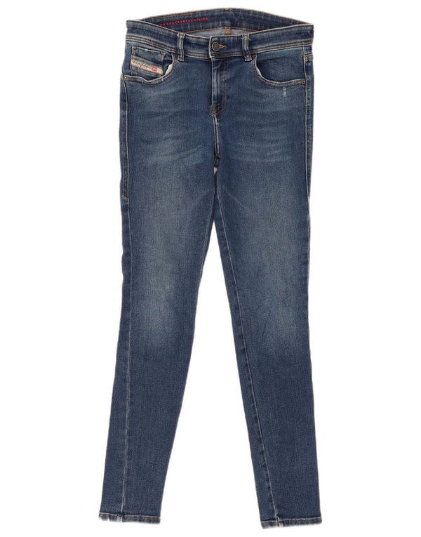 Diesel Damen Skinny Jeans W28 L29 Blaue Baumwolle