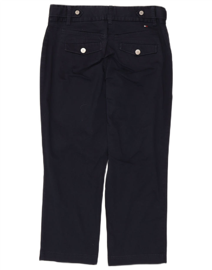 TOMMY HILFIGER Womens Cropped Trousers US 8 Medium W30 L24 Navy Blue Vintage Tommy Hilfiger and Second-Hand Tommy Hilfiger from Messina Hembry 
