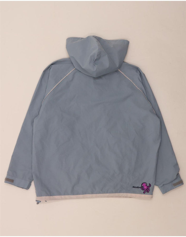 REEBOK Damen Übergroße Kapuzenpullover-Regenjacke UK 16 Large Blau