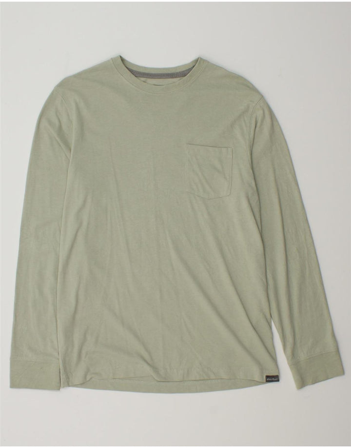 EDDIE BAUER Mens Legendwash Top Long Sleeve Small Green Cotton Vintage Eddie Bauer and Second-Hand Eddie Bauer from Messina Hembry 