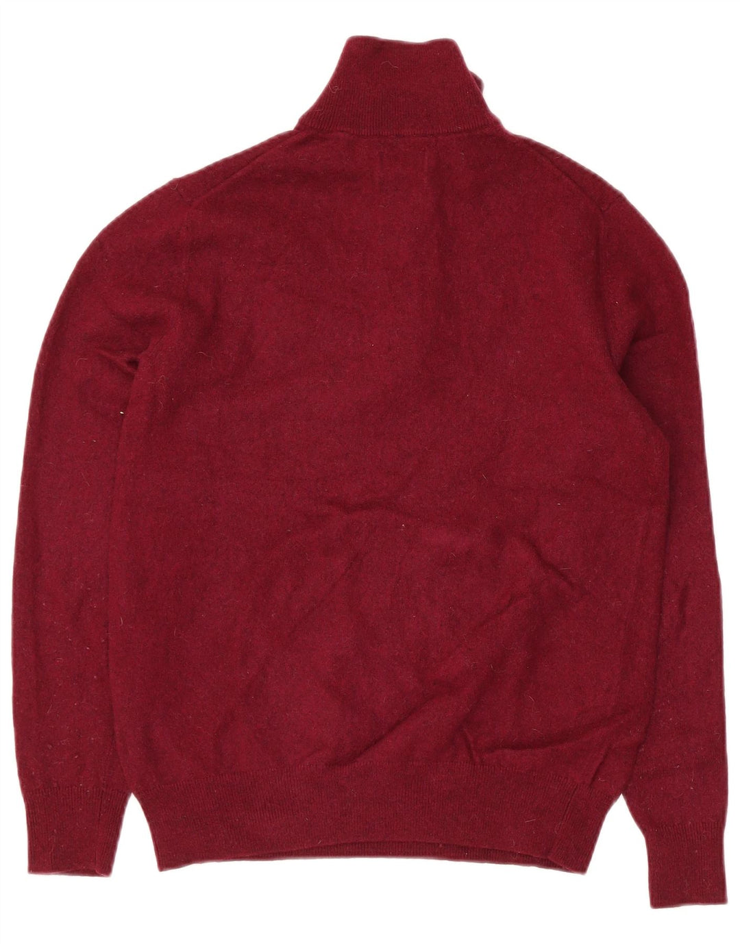 Gant Damen-Pullover mit Reißverschluss am Hals, UK 12, mittlere kastanienbraune Lammwolle