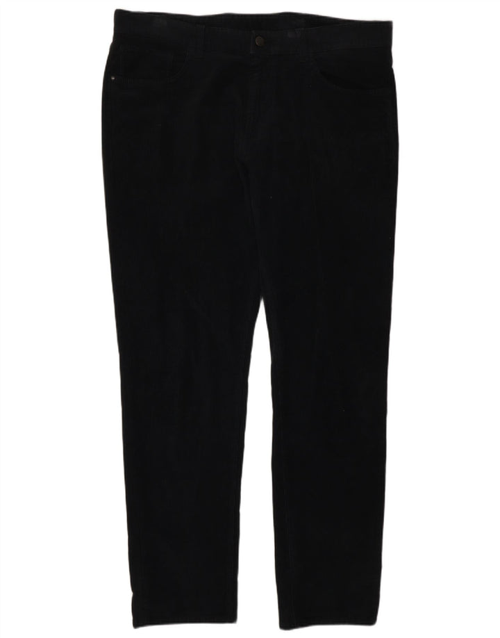 MASSIMO DUTTI Herren gerade Cordhose EU 44 Large W36 L30 Schwarz