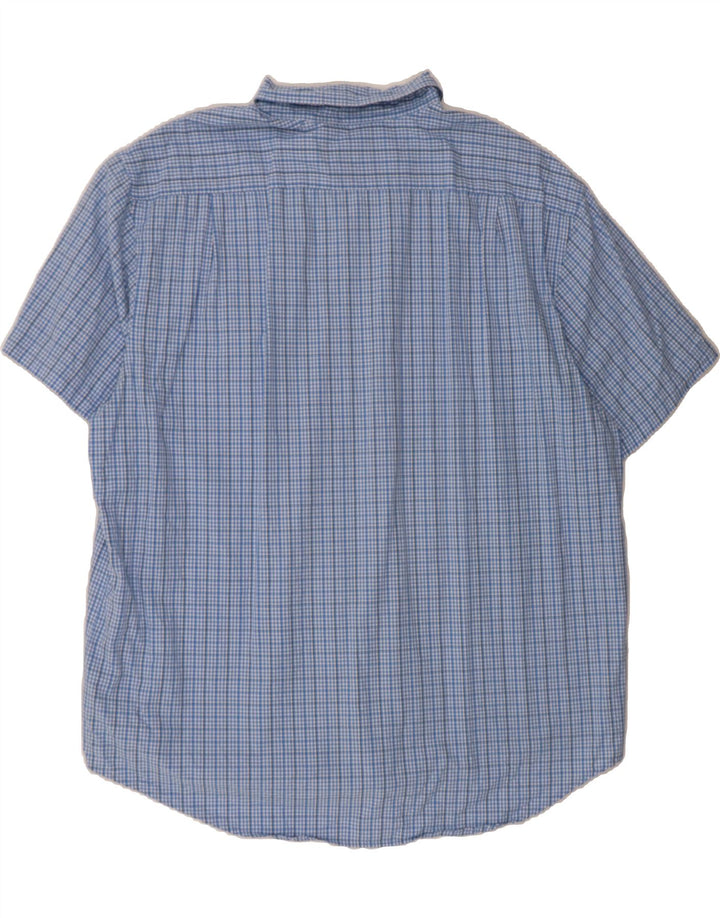 IZOD Mens Short Sleeve Shirt 2XL Blue Check Vintage Izod and Second-Hand Izod from Messina Hembry 