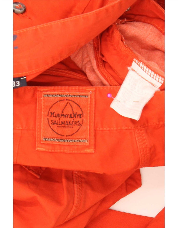 Murphy & Nye Herren Sailmakers Gerade Hose W33 L30 Orange Baumwolle