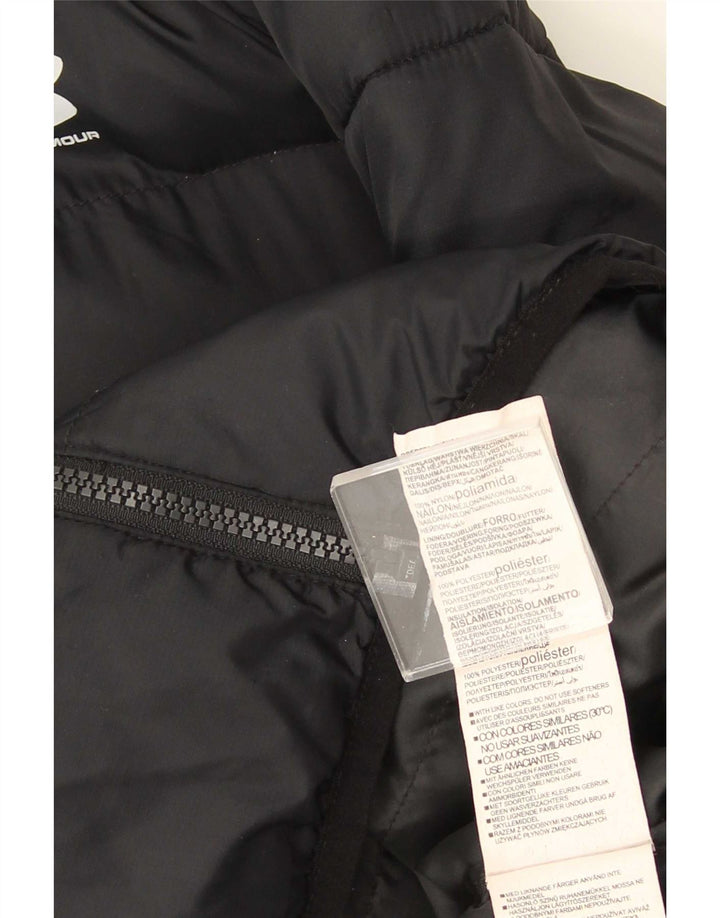 Under Armour Jungen-Jacke mit Kapuze, 12–13 Jahre, schwarzes Nylon