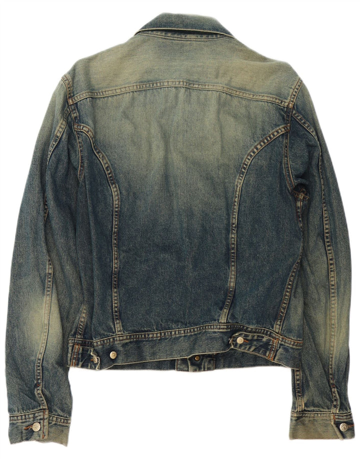 DIESEL Herren Jeansjacke UK 40 Große blaue Baumwolle