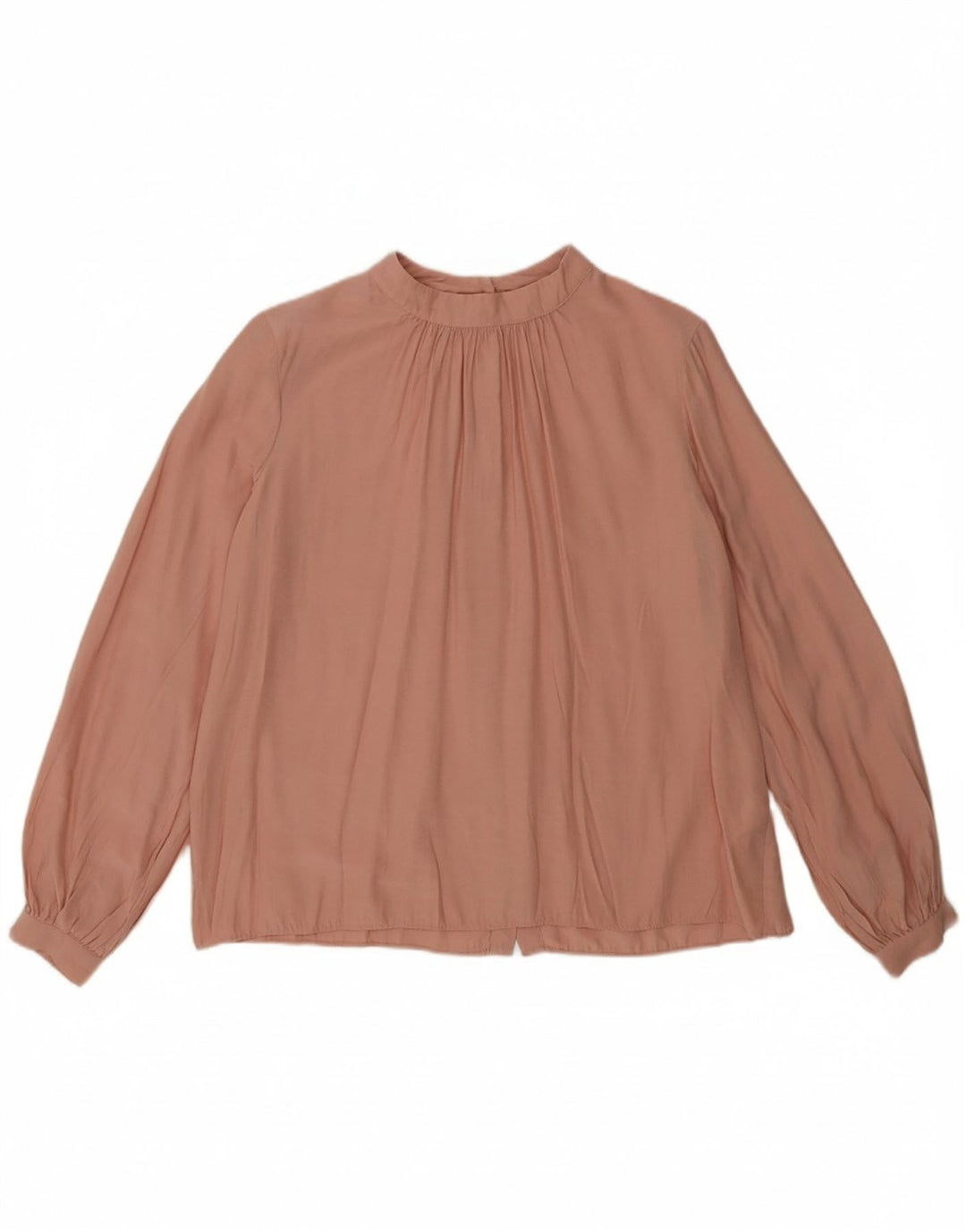 WAREHOUSE Womens Long Sleeve Shirt Blouse UK 12 Medium Pink Viscose