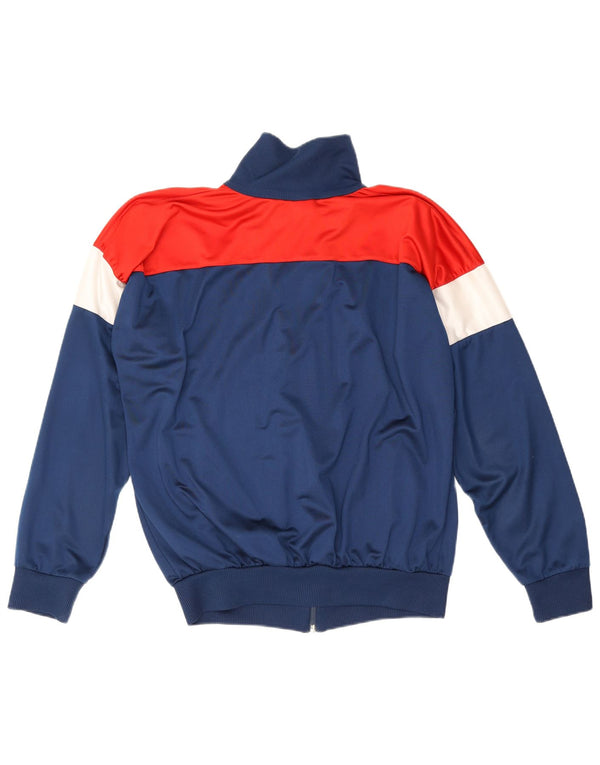 Puma Herren-Trainingsanzug-Top-Jacke, mittelblaues Farbblock-Polyester