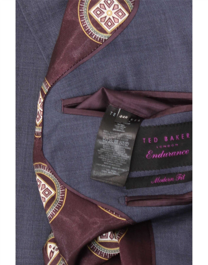 Ted Baker Herren-Blazer mit 2 Knöpfen, UK 44 2XL, blaue Wolle