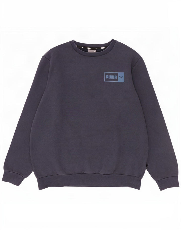 Puma Herren-Sweatshirt-Pullover, mittelmarineblaue Baumwolle