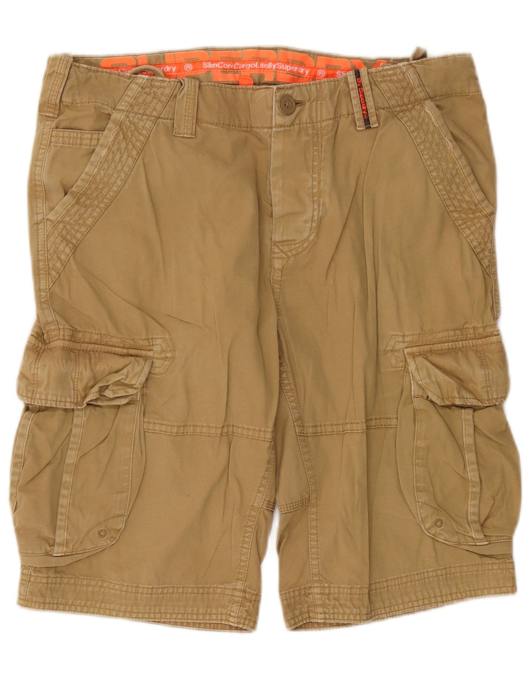 Superdry Herren Cargo-Shorts, Größe L, W36, Beige, Baumwolle