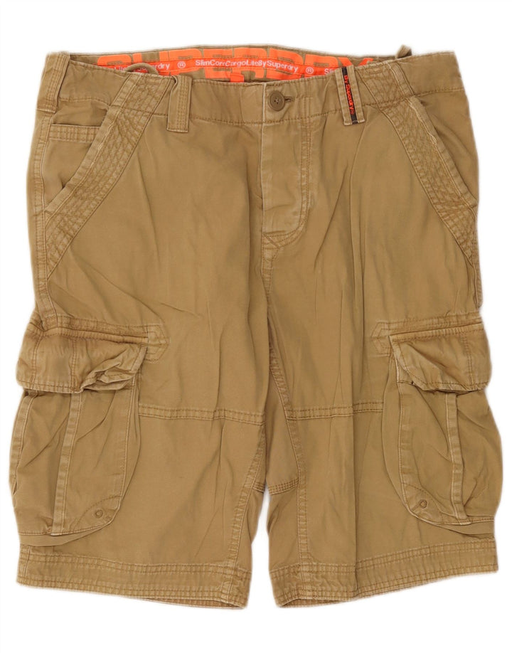 Superdry Herren Cargo-Shorts, Größe L, W36, Beige, Baumwolle