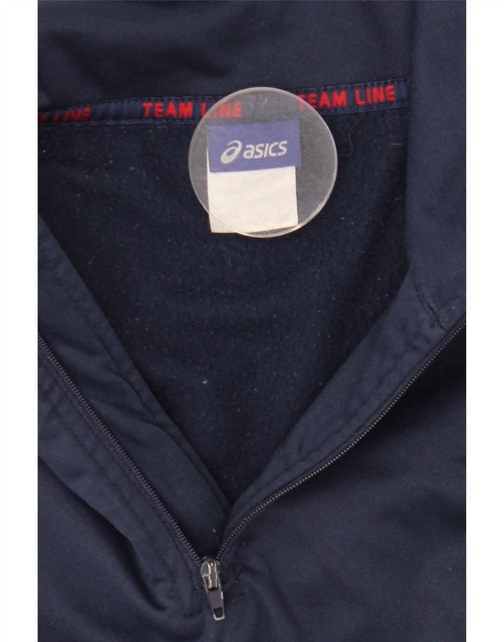 Asics Herren Pullover Trainingsanzug Top Jacke XL Marineblau Polyester