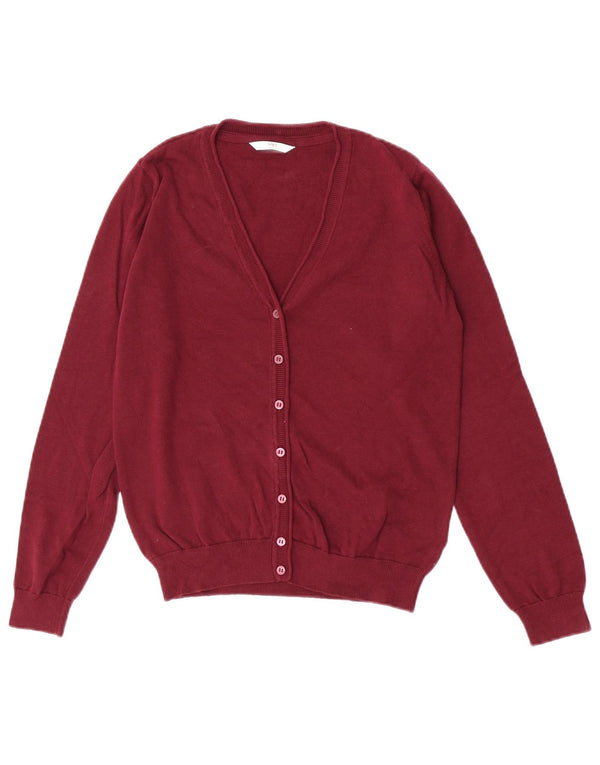 Marks & Spencer Strickjacke für Mädchen, 13–14 Jahre, kastanienbraune Baumwolle