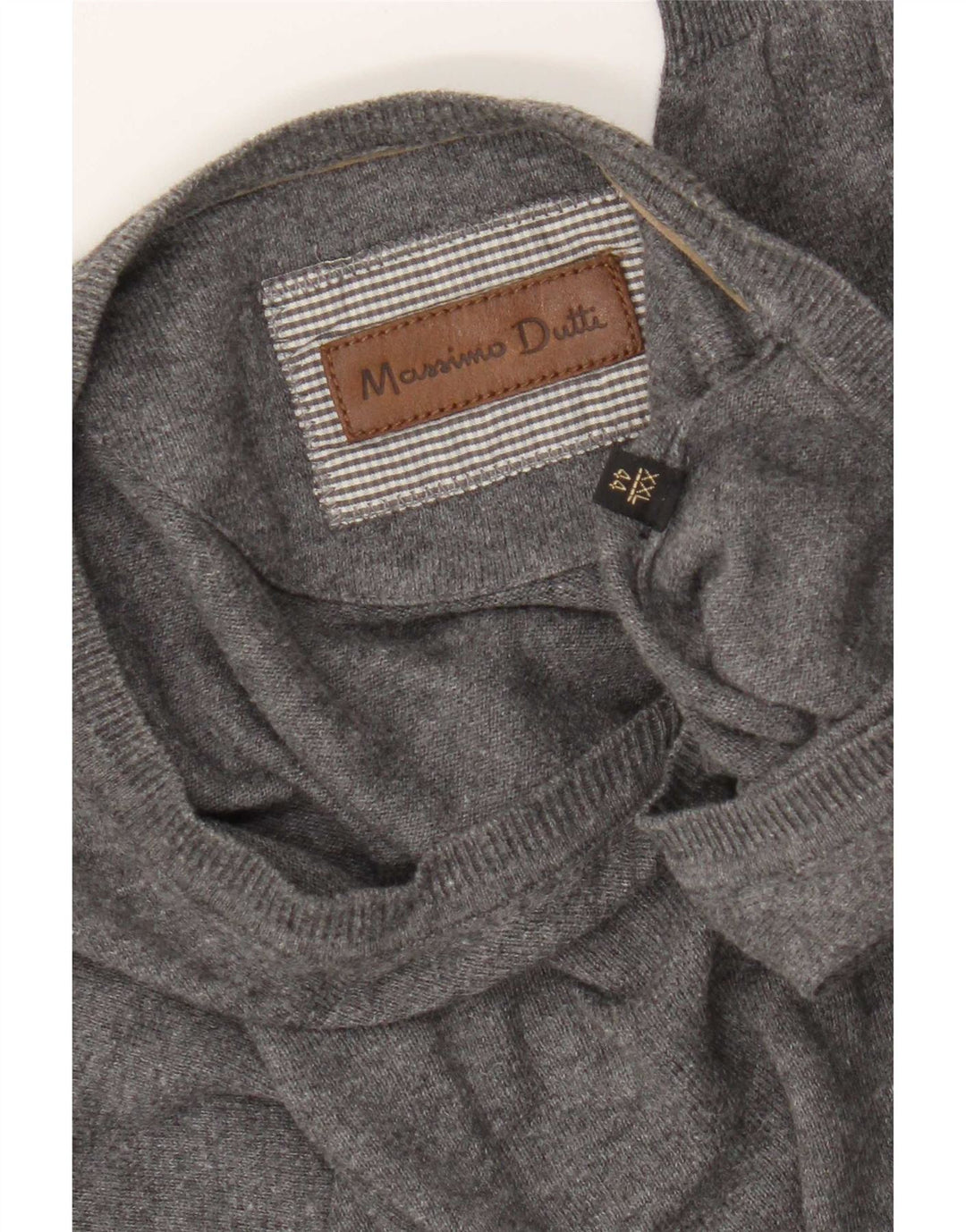 Massimo Dutti Herren-Pullover, reguläre Passform, V-Ausschnitt, 2XL, Grau