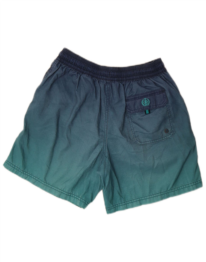 MARKS & SPENCER Herren-Badeshorts, Größe S, blau, Batik-Polyester