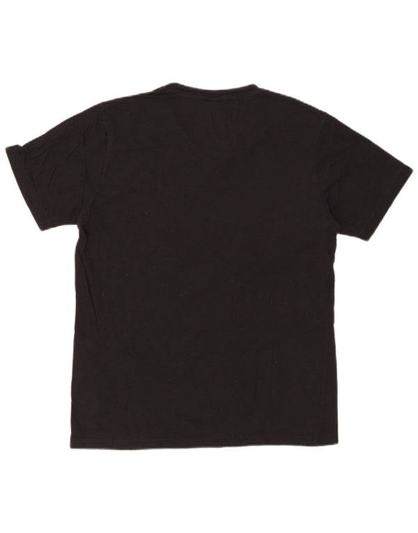 CALVIN KLEIN Mens Graphic T-Shirt Top IT 50 Medium Black Cotton