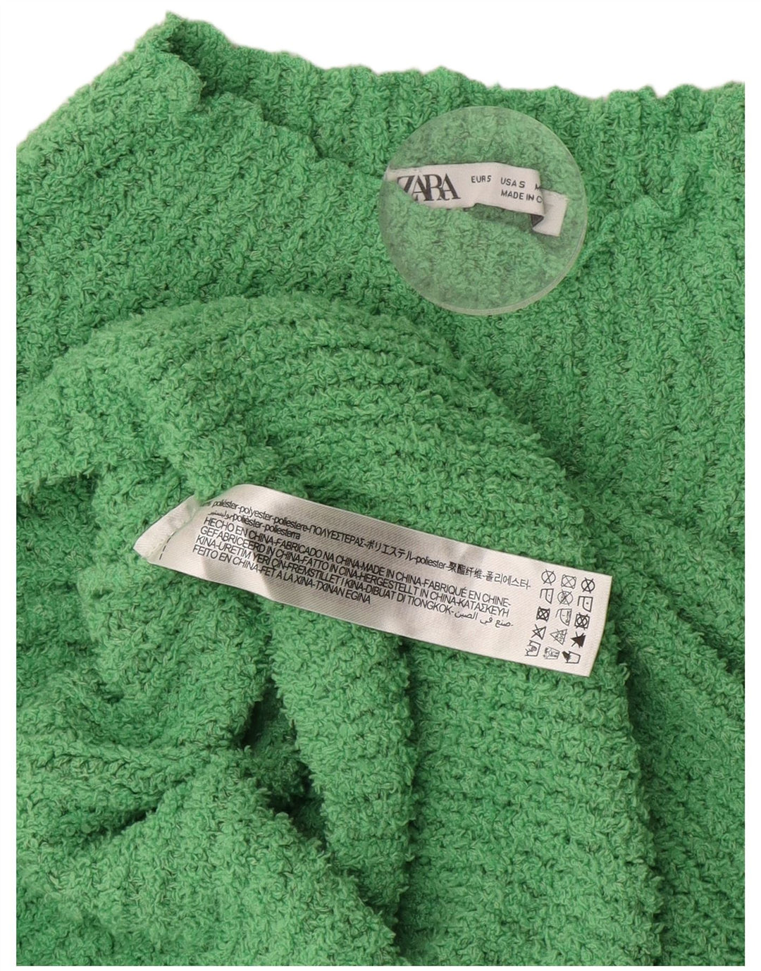 Zara Damen-Pullover mit Rollkragen, Gr. 10, Größe S, Grün, Polyester