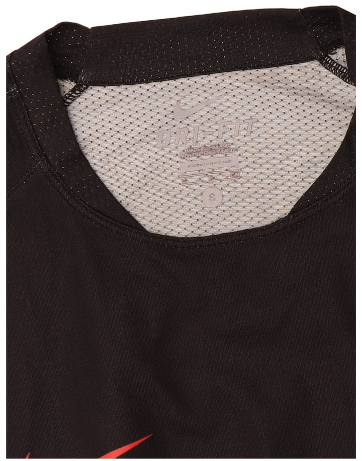 NIKE Herren Dri Fit T-Shirt Top Small Schwarz Farbblock