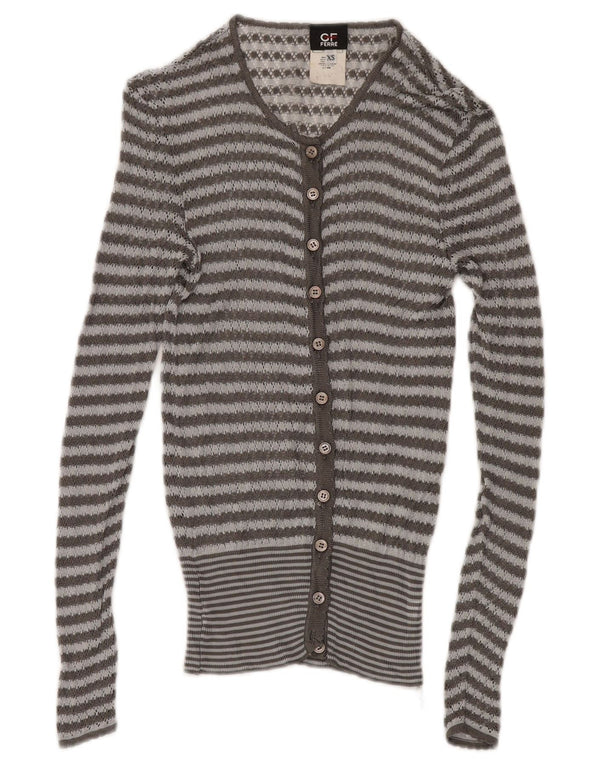 GF FERRE Damen Durchsichtiges 2-teiliges Set UK 4 XS Grau gestreift