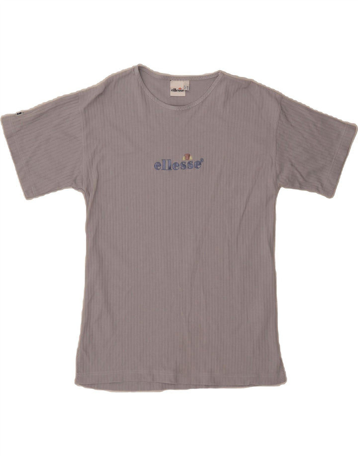 ELLESSE Womens Graphic T-Shirt Top UK 10 Small  Grey Vintage Ellesse and Second-Hand Ellesse from Messina Hembry 