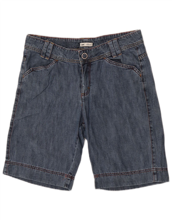 Lee Damen-Jeansshorts mit niedriger Taille, US 10, Größe L, W32, blaue Baumwolle