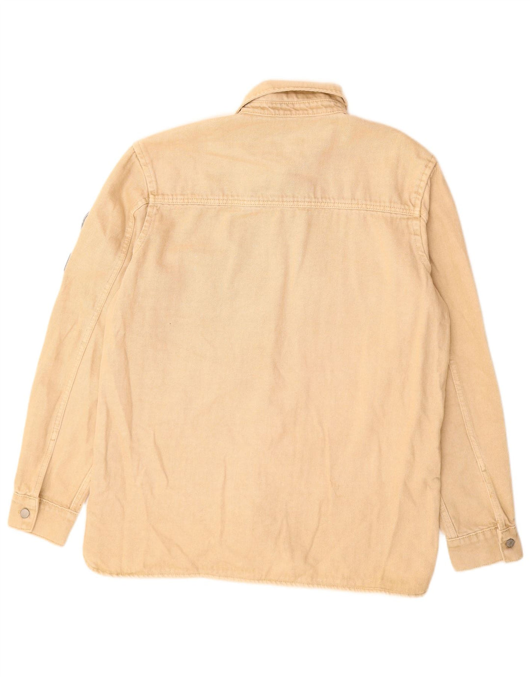Zara Herren-Jeanshemd mit entspannter Passform, mittelbeige Baumwolle