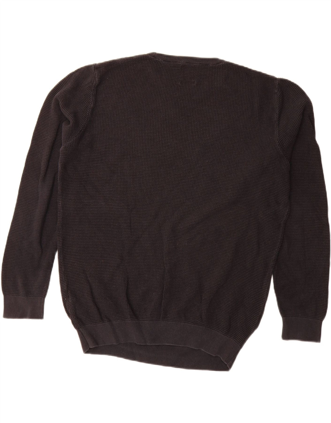 ZARA Herren-Pullover mit Rundhalsausschnitt, mittlere schwarze Baumwolle