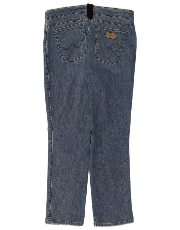 Wrangler Damen Straight Jeans W34 L28 Blaue Baumwolle