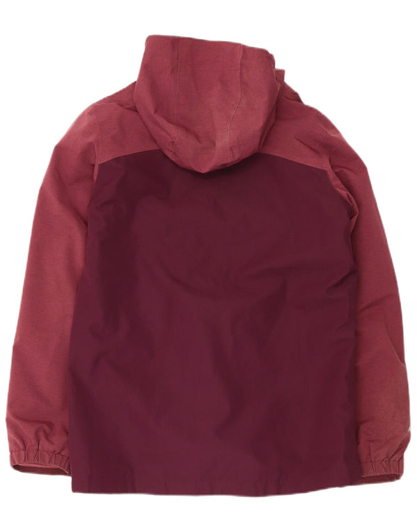 Berghaus Windjacke mit Kapuze für Mädchen, 12–13 Jahre, Burgunderrot, Farbblock