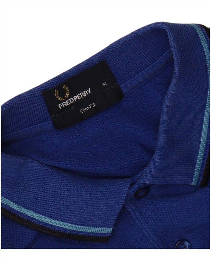 Fred Perry Herren Slim Fit Poloshirt Mittelblau