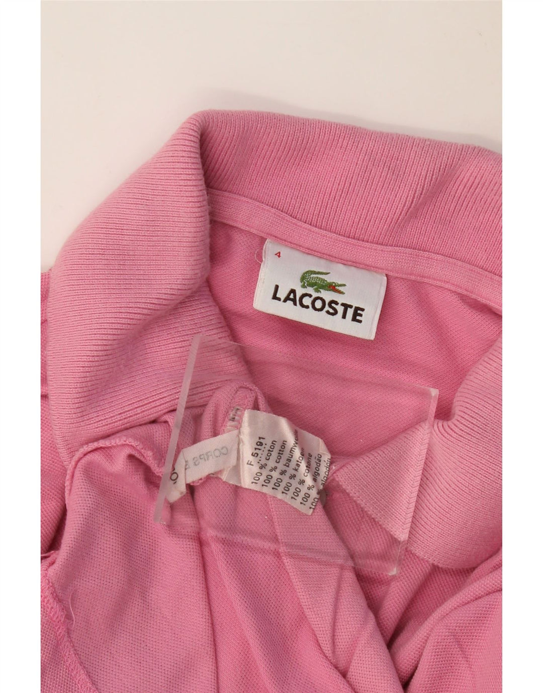 LACOSTE Herren-Poloshirt, Größe 4, mittelrosa, Baumwolle