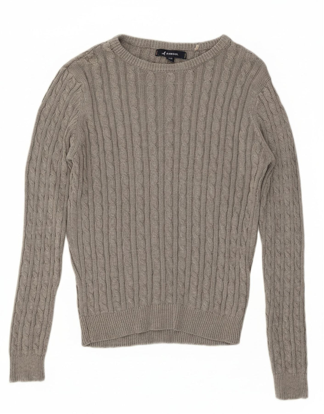 KANGOL Womens Crew Neck Jumper Sweater UK 14 Large  Grey Cotton