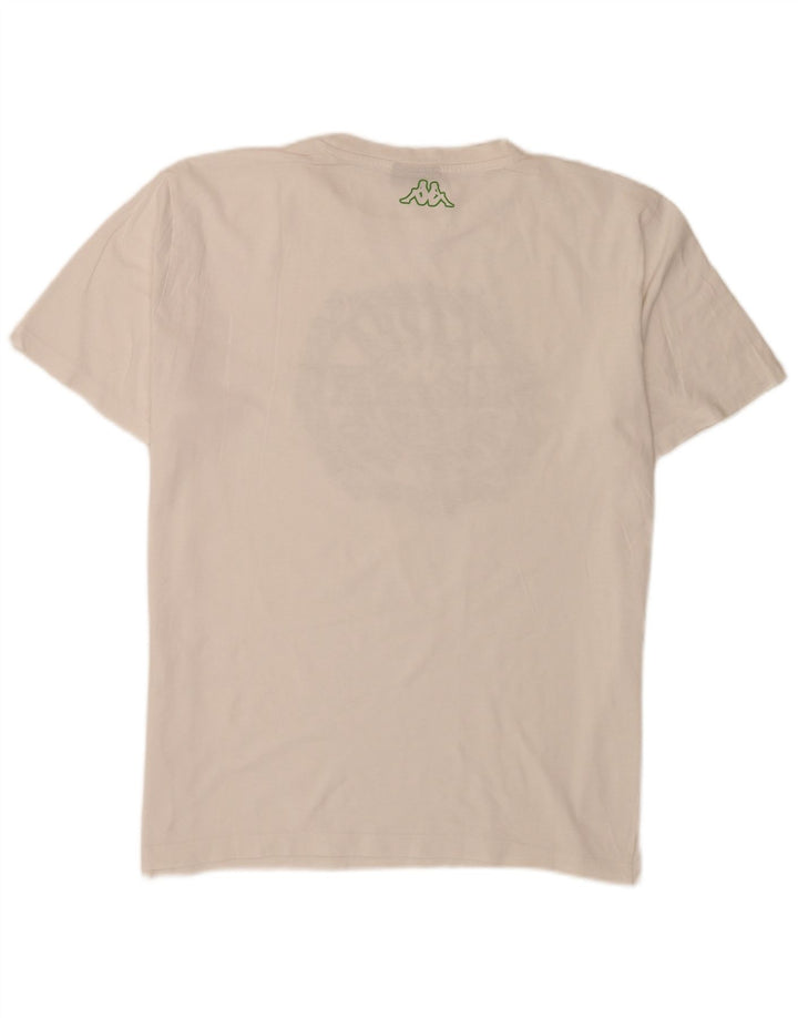 Kappa Herren Grafik T-Shirt Top XL Weiß