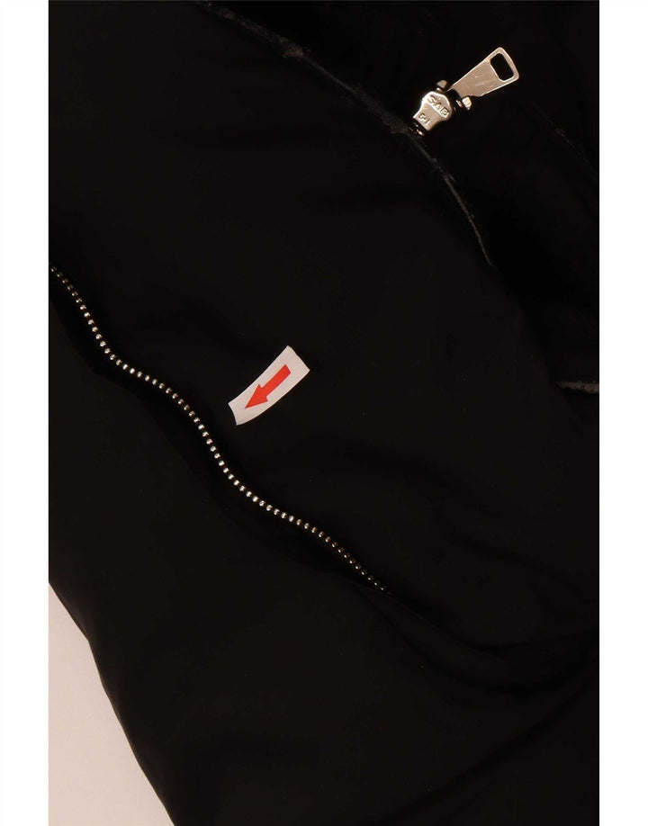 Zara Damen Wattierte Jacke UK 20 2XL Schwarz Polyester